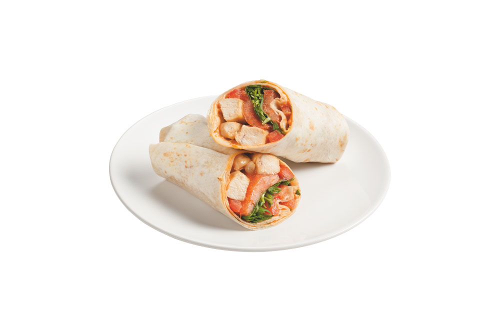 Wrap mit Huhn, Pesto Rosso und Rucola